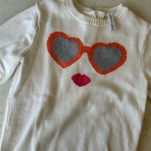 Janie and Jack Girls Sunglasses Sweater Size 7